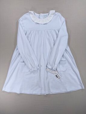 Edgehill Collection Girls Blue Long Sleeve Knit Dress 6X NWT